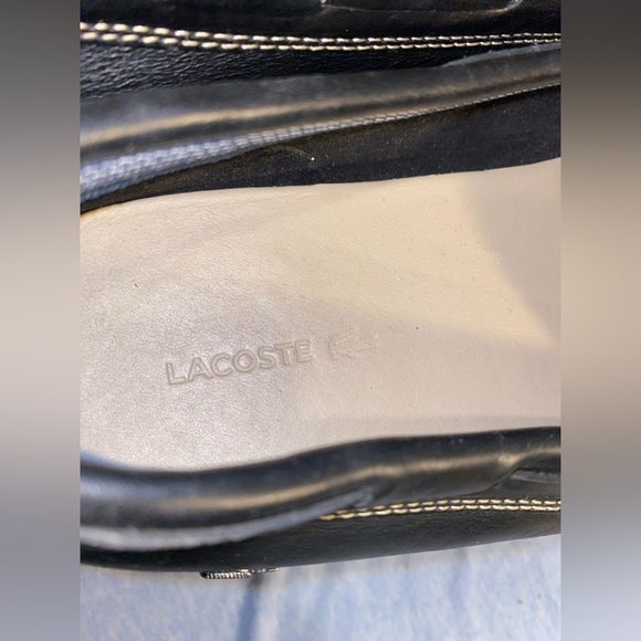 LACOSTE Casual Black Leather Loafer Shoes Black Size 12 main image 7